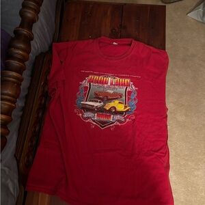 Red Graphic T-Shirt with Car Design